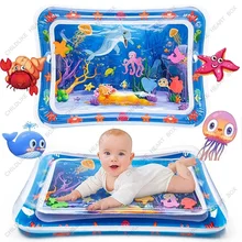 Baby Water Play Mat Inflatable Tummy Time Mat Premium Infants Early Education Inflatable Ocean Mat Toys Gifts ForToddlers Kids