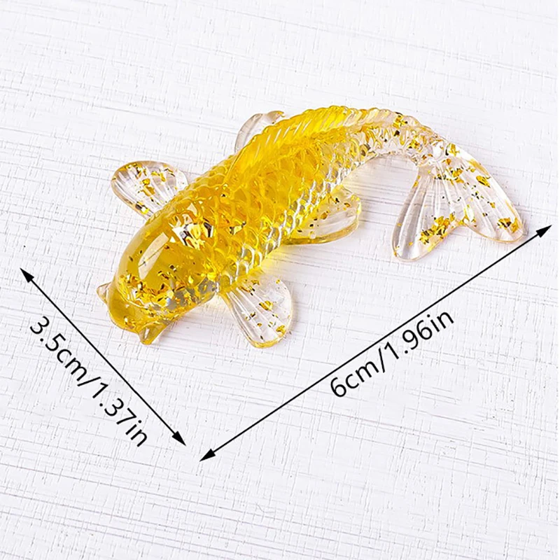 Кристальный камень гравий статуэтка счастливого кои рыба полимерная