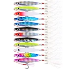 Металлическая джиг приманка для рыбалки комплект медленно литая висячая ложка 7 г 12 г 17 г 22 г 30 г 40 г искусственная Береговая свинцовая металлическая приманка морская Снасть