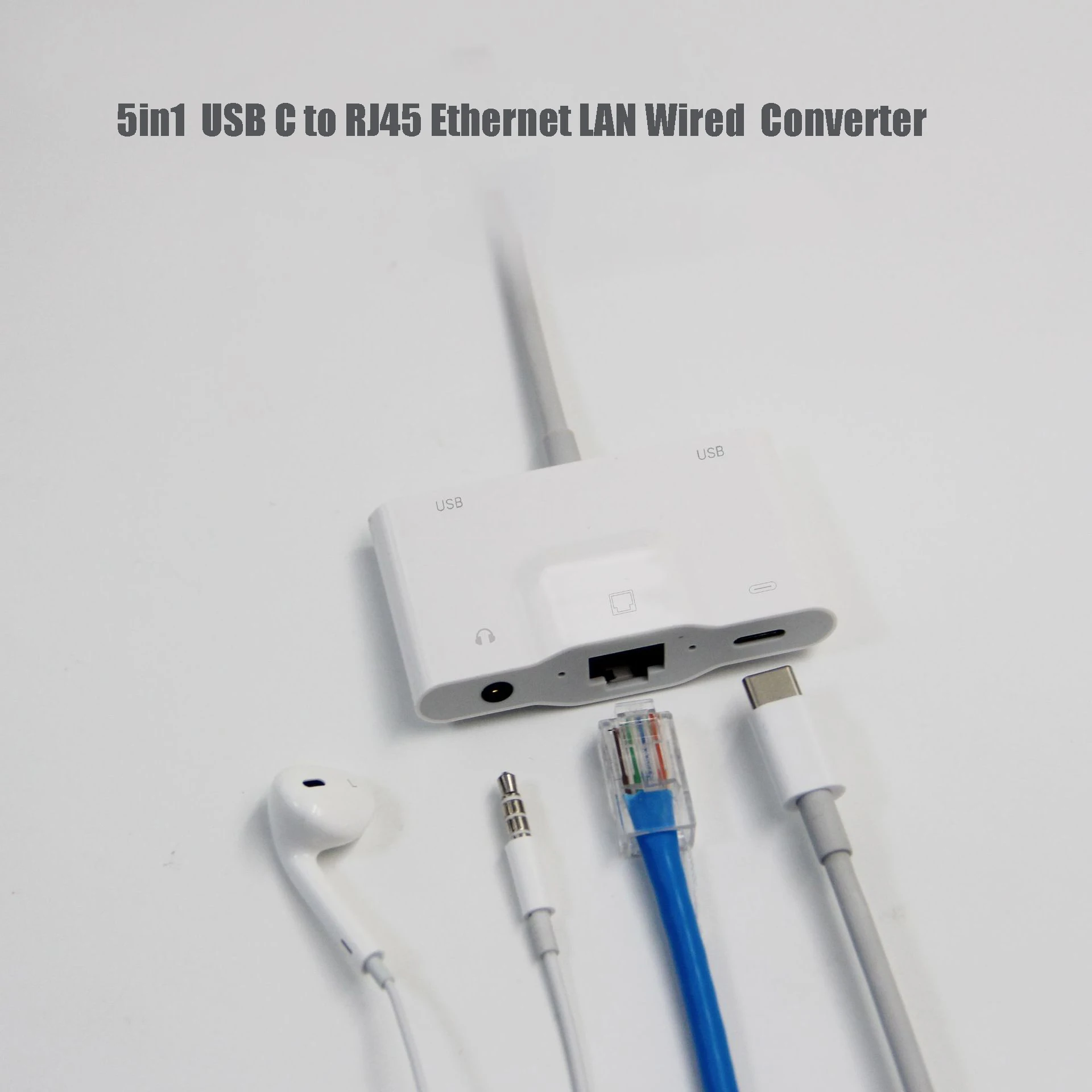 

Кабель Ethernet OTG, адаптер для MacBook Pro, Samsung, OTG, USB 3,5 мм, с портом для зарядки для USBC