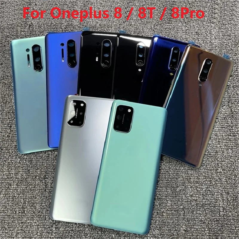 Задний корпус для Oneplus 8 Pro 6 78 дюйма IN2020 стеклянная задняя крышка ремонт замена