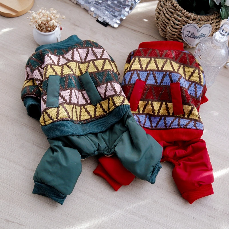

Dog Winter Clothes Pants Puppy Pets Apparel Small Dog Jumpsuit Romper Pomeranian Bichon Poodle Schnauzer Clothing Outfit Garment