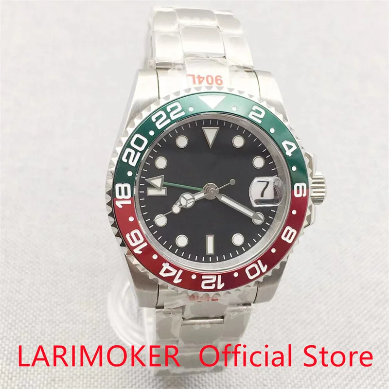 LARIMOKER 40mm NH34A(GMT) DG3804(GMTt) Automatic Men Watch Jubilee Bracelet Sapphire Glass10ATM waterproof 10ATM waterpro - купить по