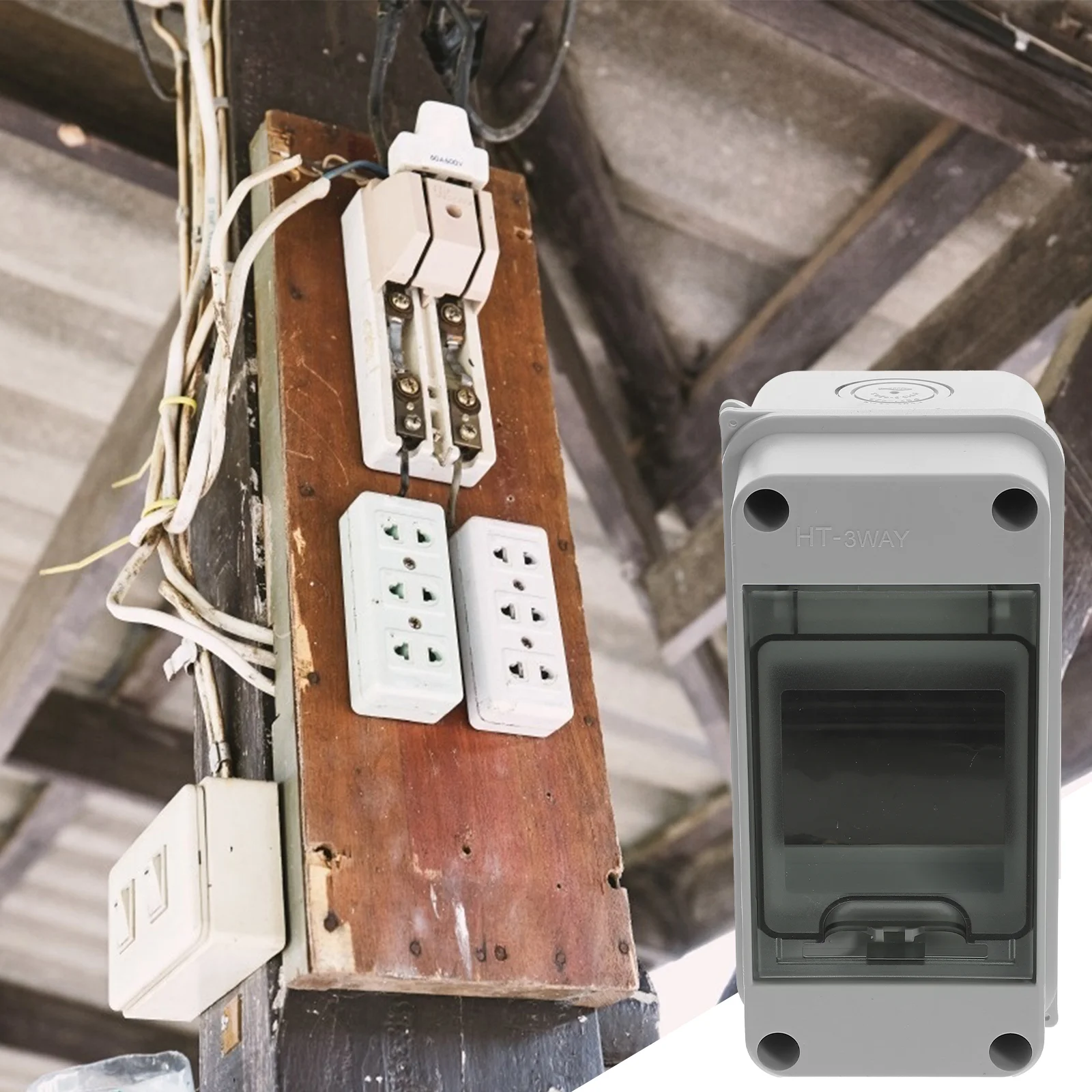 Ветрозащитный защитный корпус из АБС-пластика Водонепроницаемый Электрические