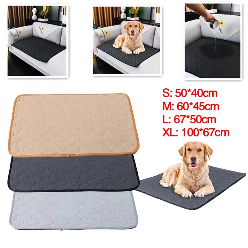 Anti-slip Dog Pee Pad Washable Cleaning Pet Mats Non-Slip Washable Reusable Waterproof Absorbent Training Car Seat Cover