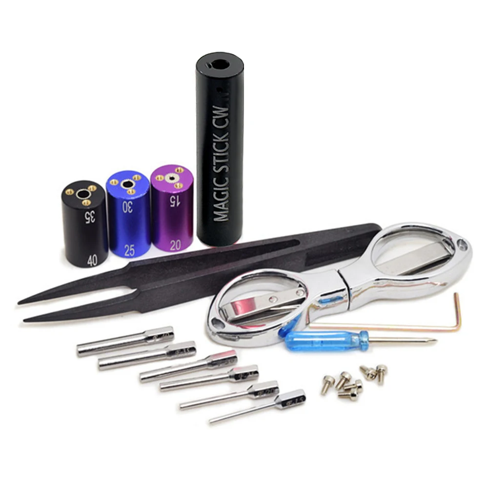 

Tool Kit Coil Jig CW-20/ CW-25/ CW-30 Scissors Tweezers Stick Coiling Winding Pliers Wire E Cig DIY Tools Set