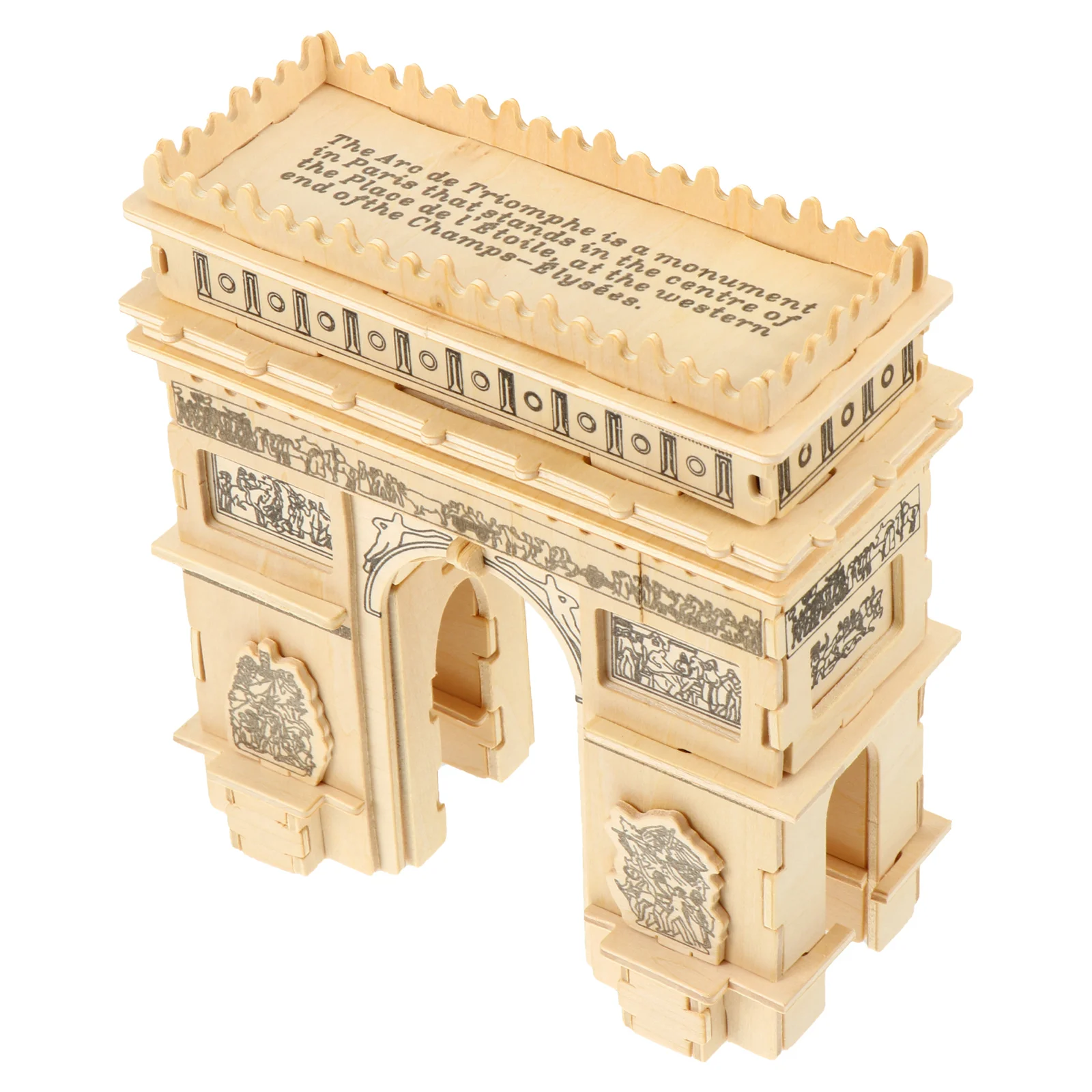

1 Set 3D Wooden Puzzle Triumphal Arch Model Educational Jigsaw for Children