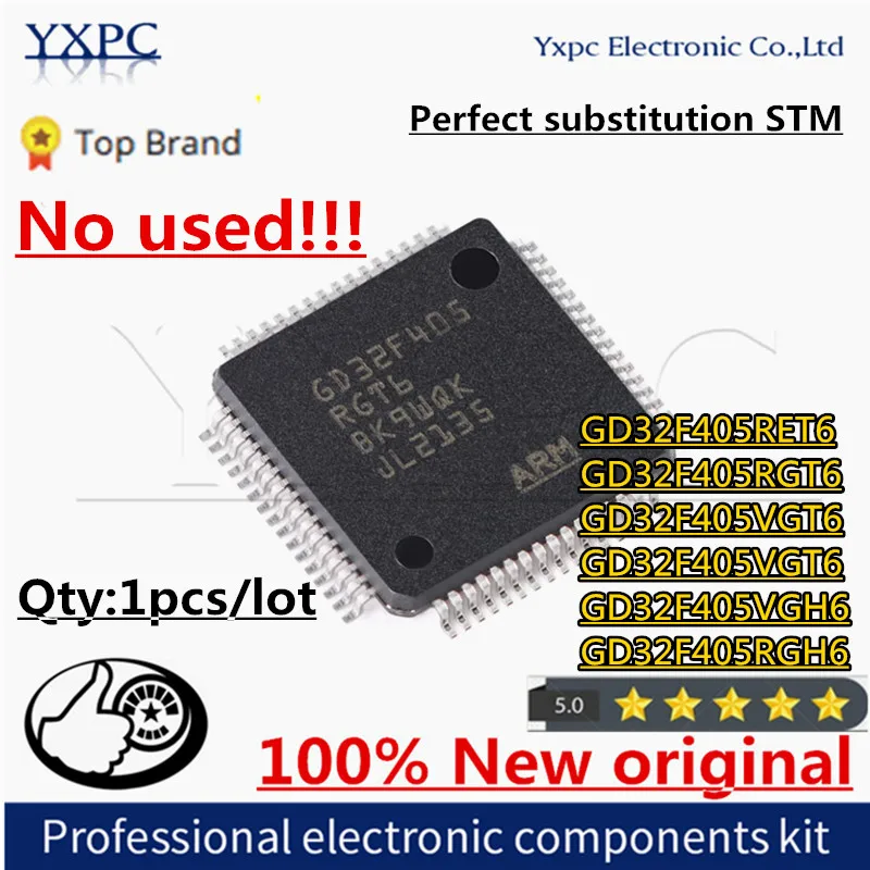 

100% Новые оригинальные микросхемы STM32F405 GD32F405RET6 GD32F405RGT6 GD32F405VGT6 GD32F405VGH6 GD32F405RGH6 QFP