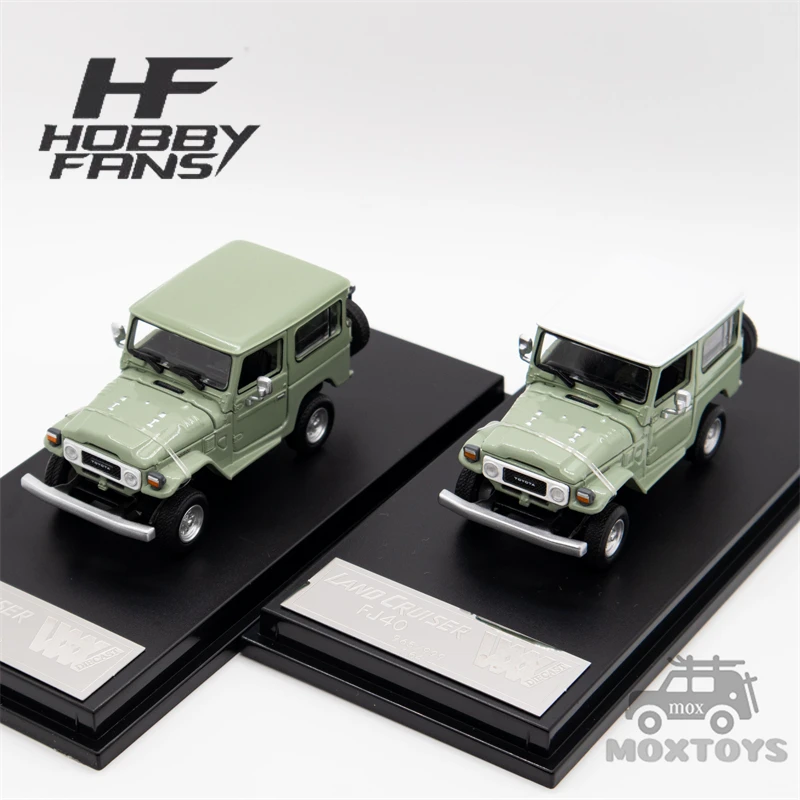 

Hobby Fans x WWD 1:64 Land Cruiser FJ40 Light Green Green / White Top limited999 Diecast Model Car