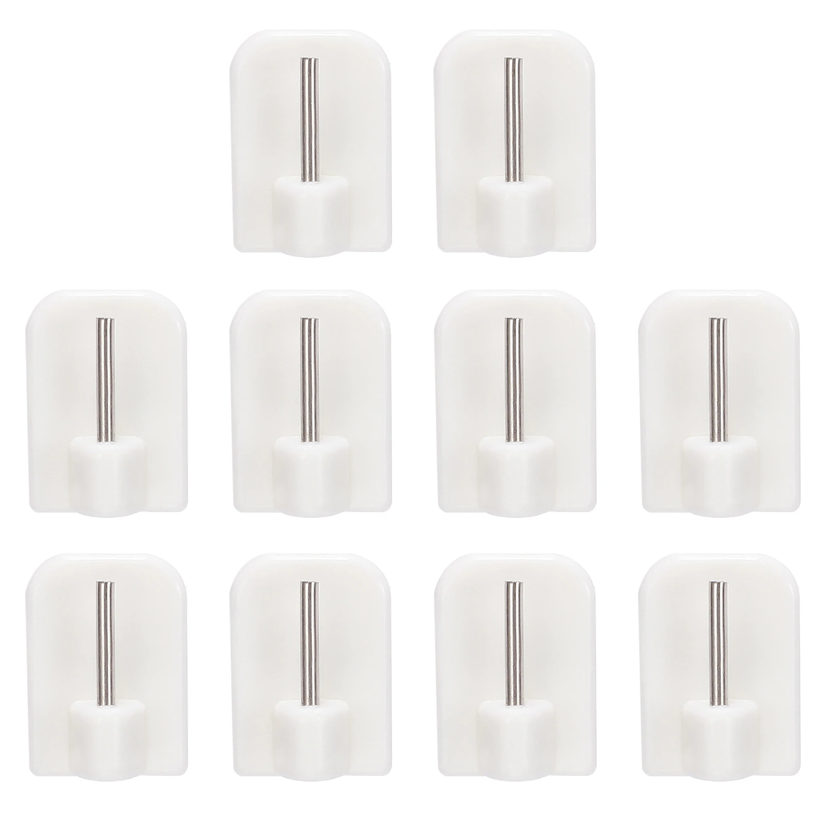 10pcs Storage Rack Kitchen Window Self Adhesive Hook For Curtain Rods Key Holder Bathroom Door Wall Home Hanger Bracket