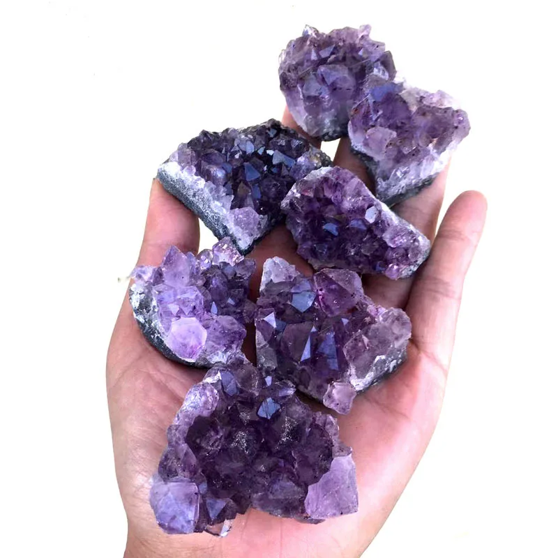 

60-300g Natural Rock Quartz Crystal Amethyst Cluster Druzy Geode Specimen Healing Reiki 1pc