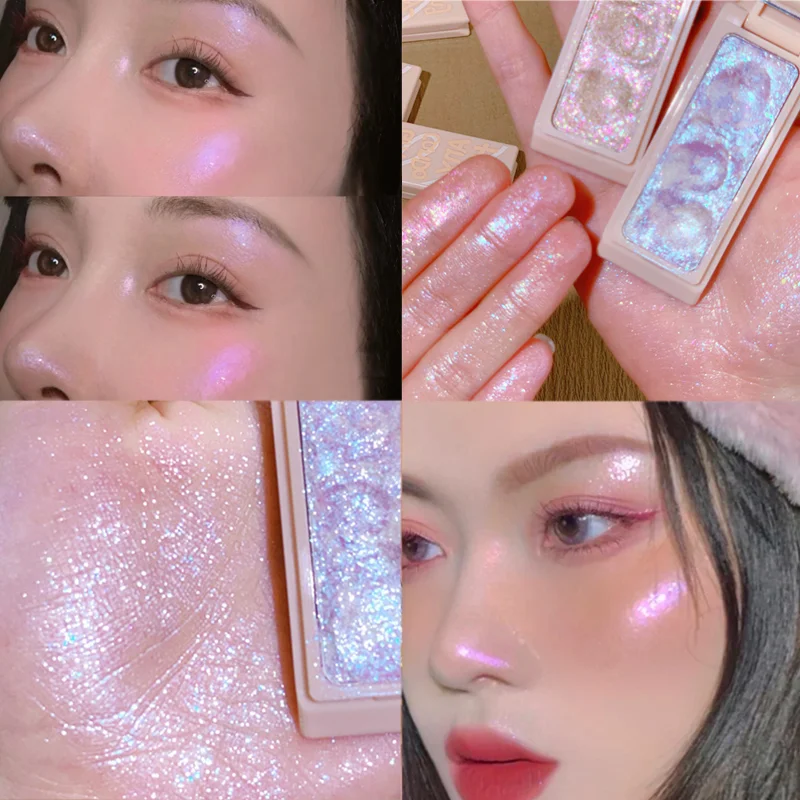 

Potato Texture Highlighter Powder Palette Monochrome Matte Glitter Diamond Brighten Eye Shadow Shiny Face Eyes Makeup Cosmetics