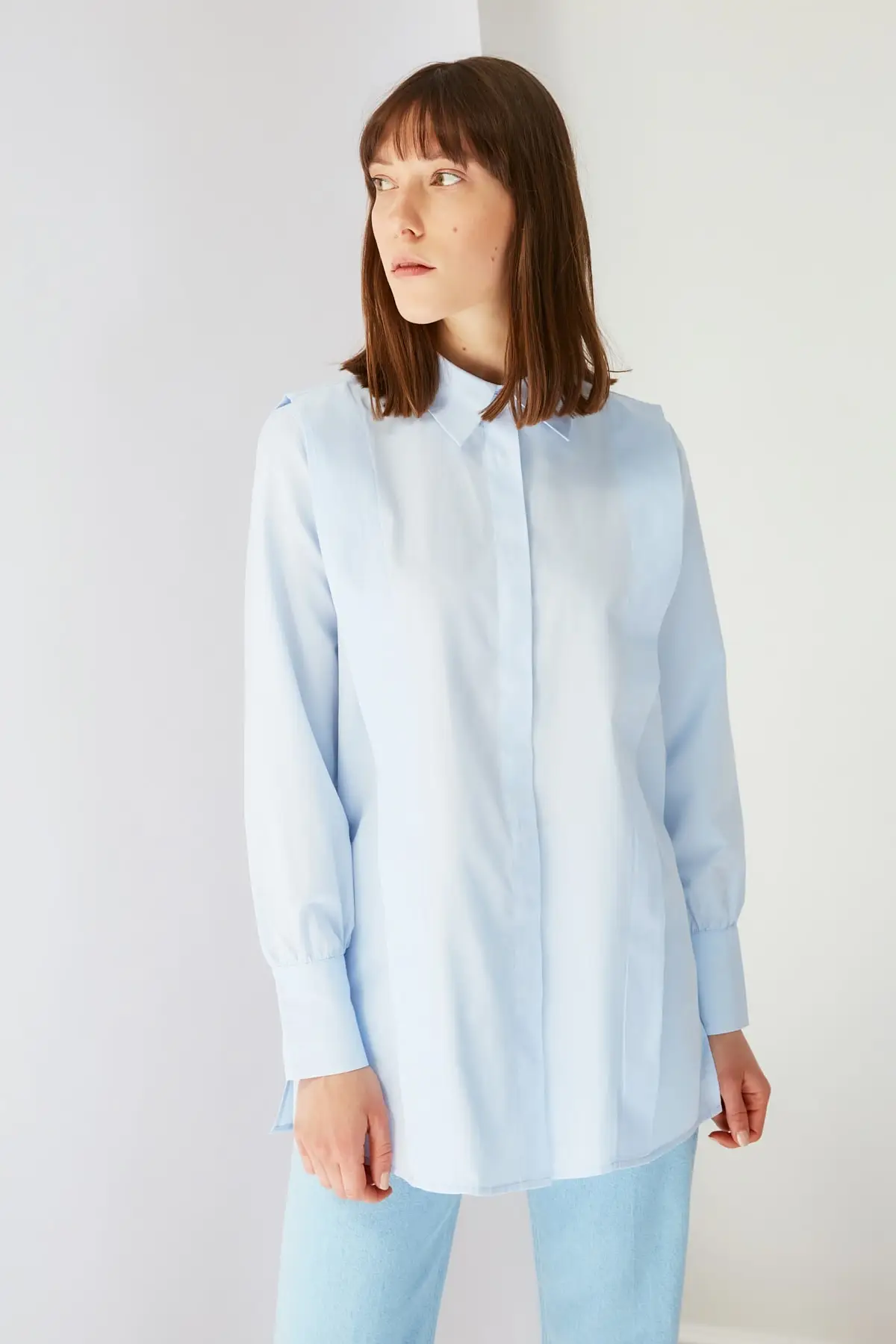 Trendyol Shirt Collar Tunic TCTSS21TN0061