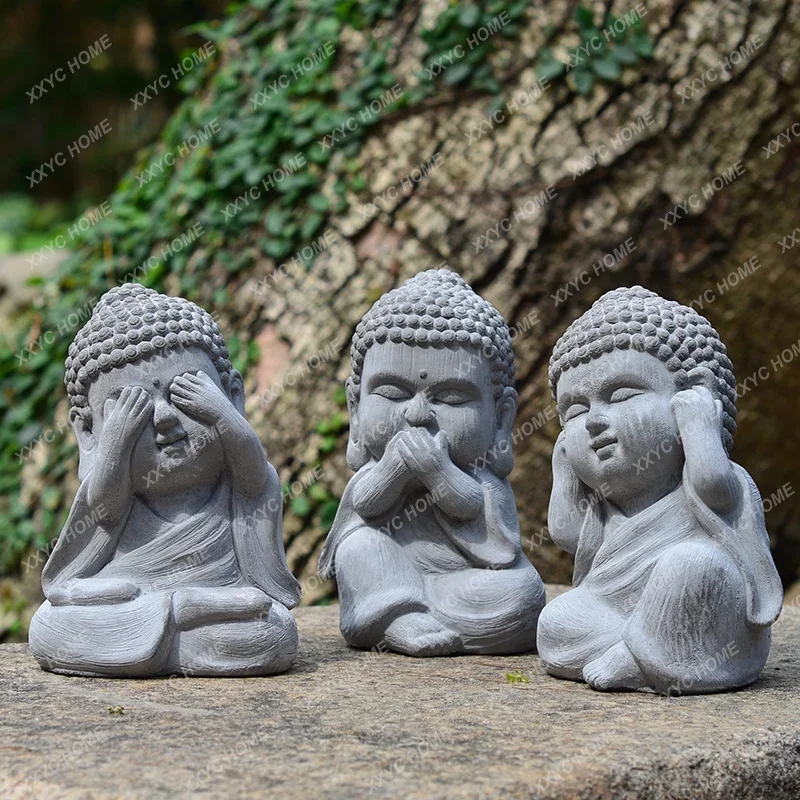 Новое украшение для двора в китайском стиле Sanbu маленькое искусственное сада и