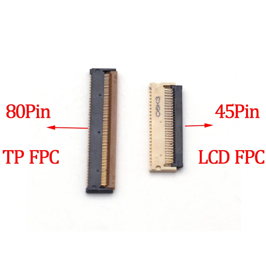 

1pc 45 80 Pin Touch Digitizer FPC Connector On Board For Samsung Galaxy Tab 2 10.1 P7500 P7510 P5100 P5110 LCD Display Screen