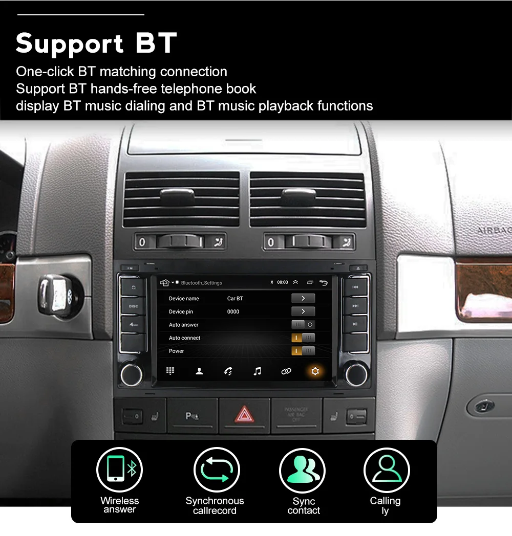 Система мультимедийная Автомобильная 7 дюймов DVD-плеер на Android 2 Гб ОЗУ 32 ПЗУ с GPS