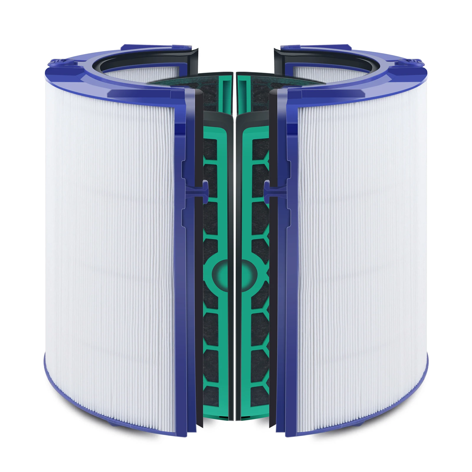 Сменный фильтр для Dyson HP04 TP04 DP04 TP05 DP05 Air Purifier-er Герметичный двухступенчатый 360° °   Комбинированный стеклянный HEPA-фильтр Pure Cool Fan