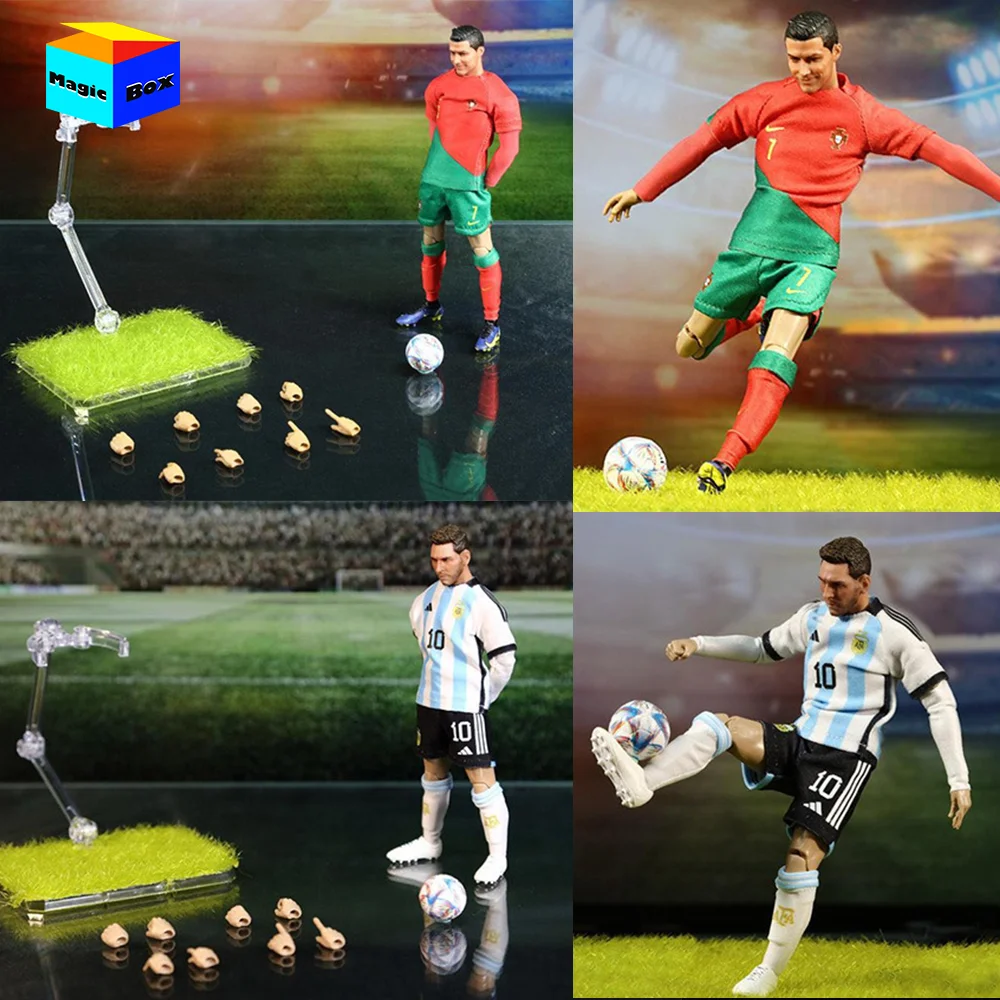 Mini Sports MS001 MS002 1/12 Male Soldier Footballer Football player Full Set Model With Grassland Platform 6