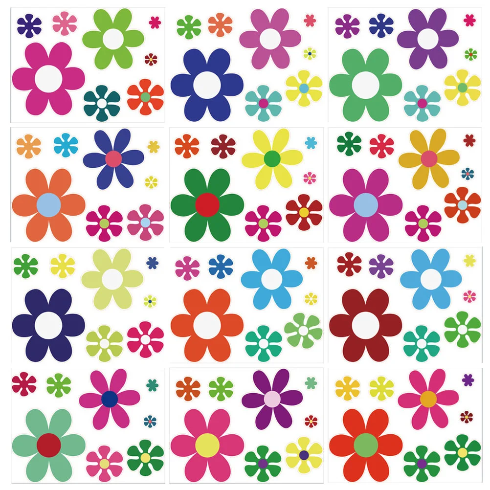 

Daisy Sticker Room Ornament Flower Design Wall Decor Adhesive Living Decals Decorations