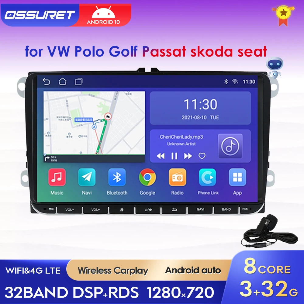 Car Radio Android for VW Golf 5 6 Polo Passat B6 CC GOLF Plus Wagon Tiguan Amarok Scirocco Sharan Jetta Carplay Audio GPS Player