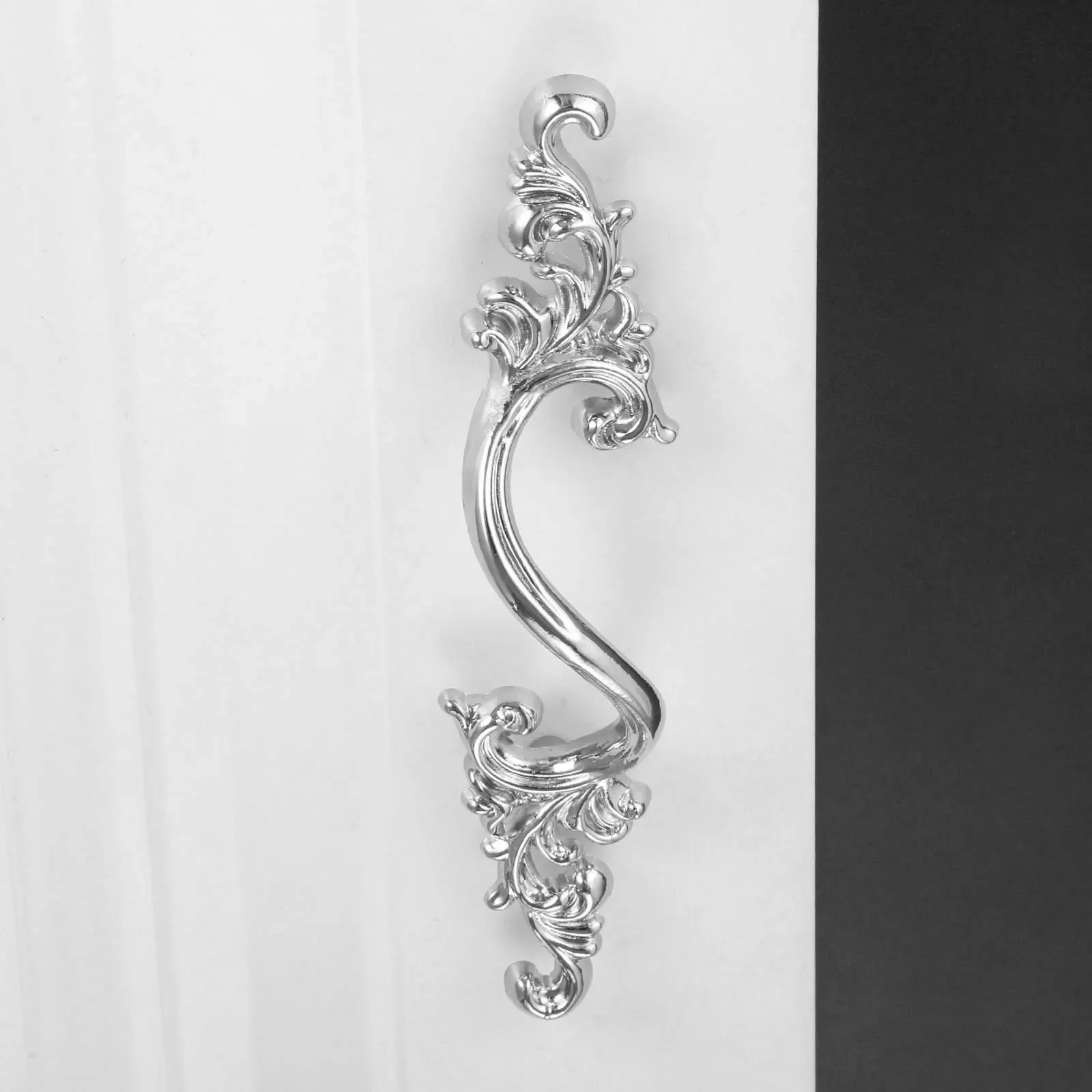 Винтажная ручка, Античная бронзовая/Серебряная ручка с цветами, отверстие 64/96 мм, декор из сплава, мебель для кухни/ванной комнаты, сундук с винтом, 1 шт.