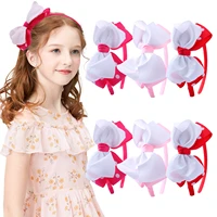 1 pc new lovely red hair bows headband children polka dot hairbands hair hoop for kids gifts hair accessories wholesale