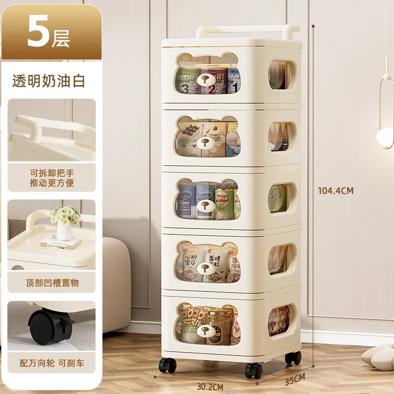 

Пластиковая многоярусная тележка для хранения