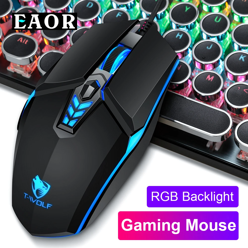 

Мышь Компьютерная EAOR G510 игровая Проводная с подсветкой, 6 кнопок, 3200 DPI