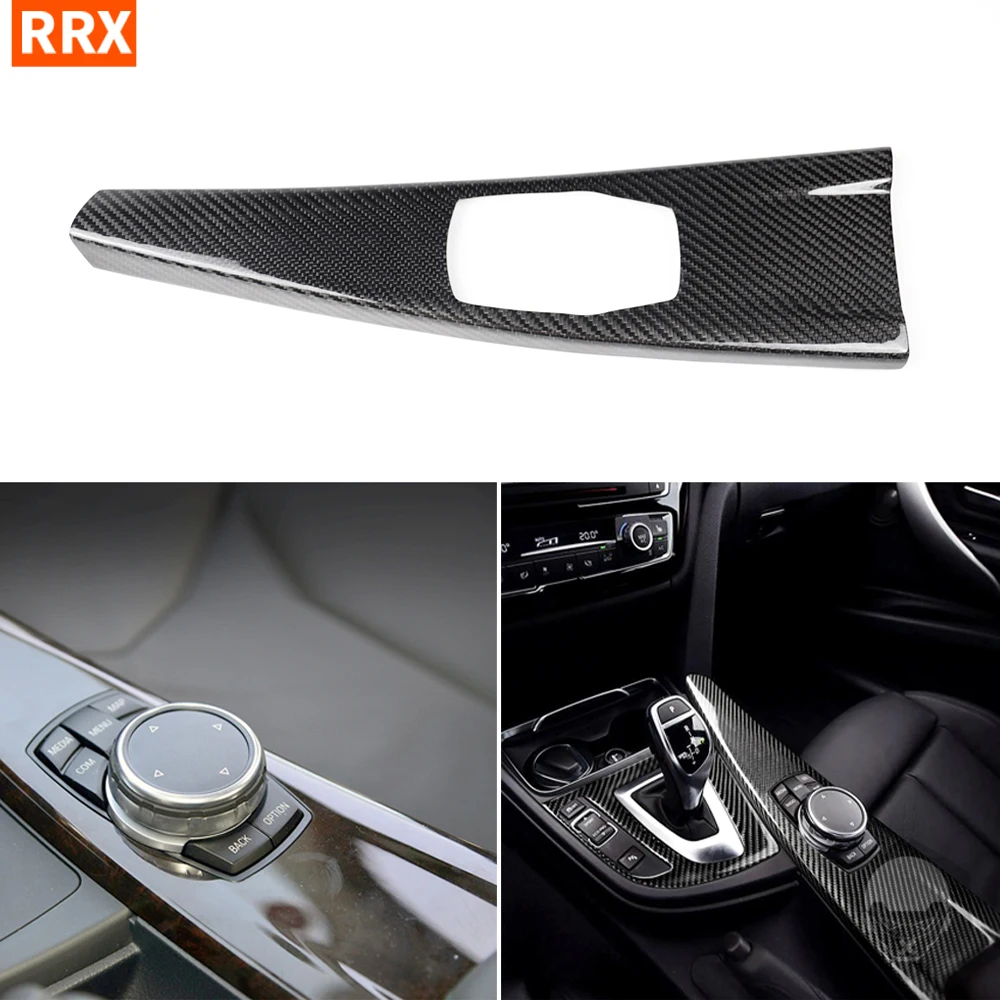 

For BMW 3 Series F30 3GT F34 4 Series F33 F34 F36 2013-2018 Center Control Gear Shift Multimedia Panel Frame Carbon Fiber Trim