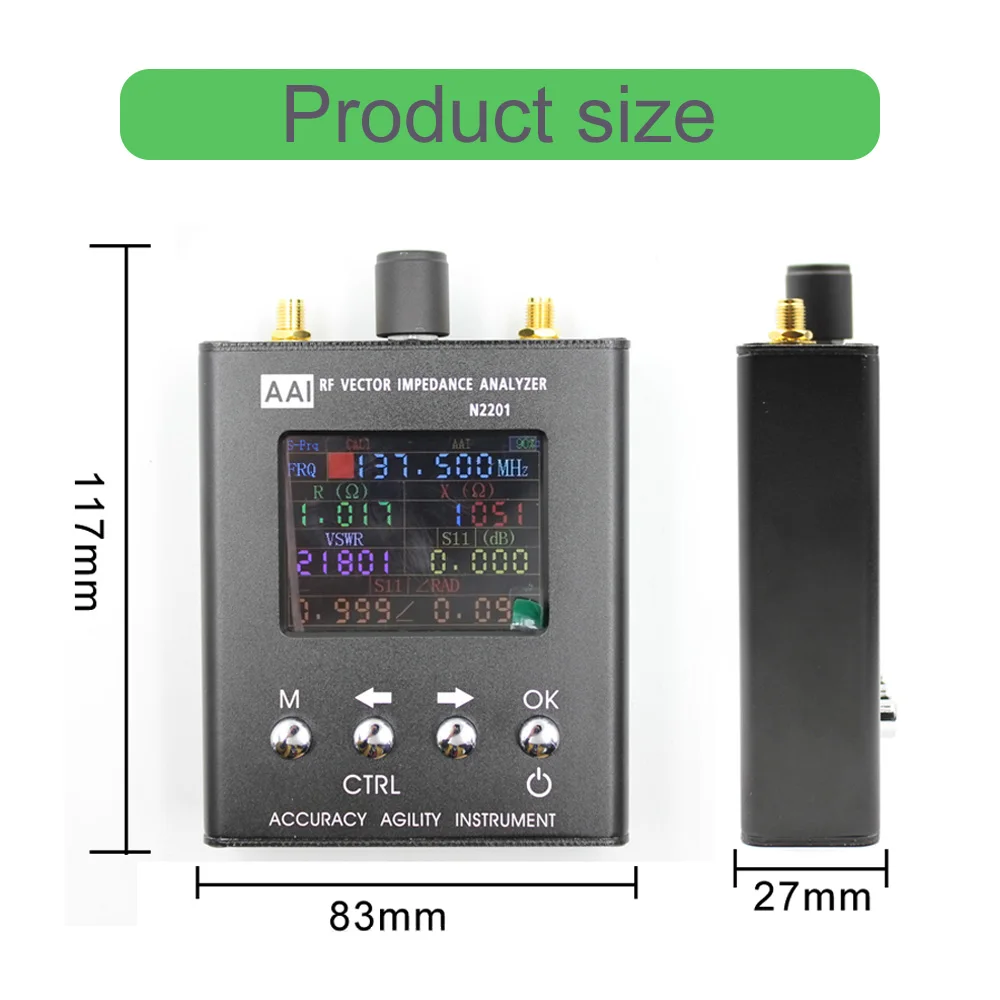 ORIGINAL English Verison N2201SS UV RF Vector Impedance ANT SWR Antenna Analyzer Meter Tester 137MHz - 2700MHZ