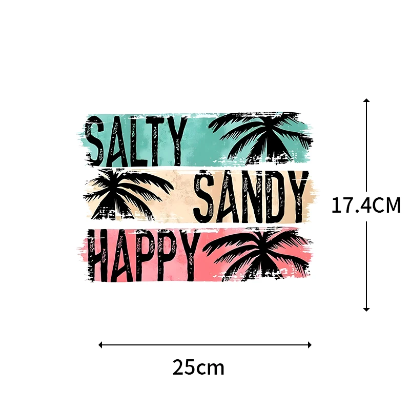 Летняя Пляжная и закатная Термотрансферная футболка 25 см декоративные полосы