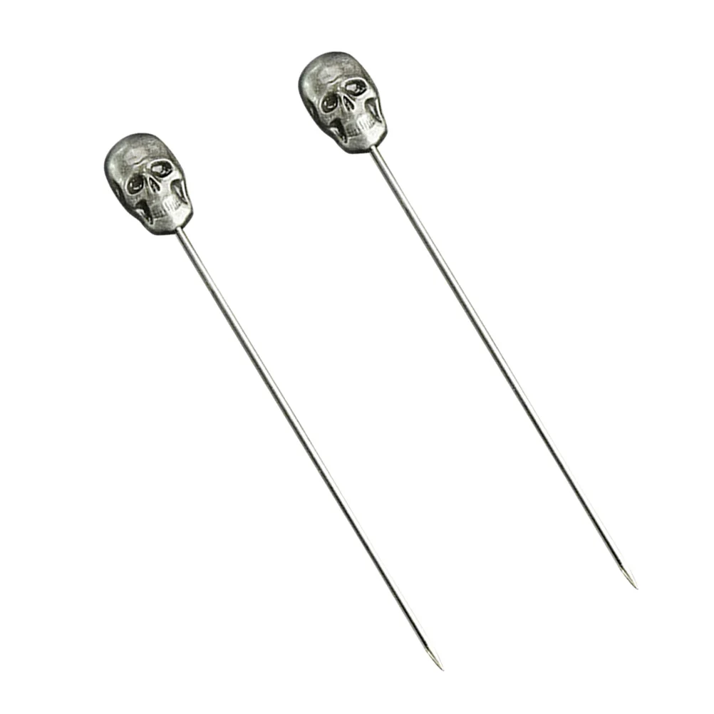 

2 Fruit Sticks for Party Stainless Steel Picks Toothpicks Appetizer Sticks Drinking