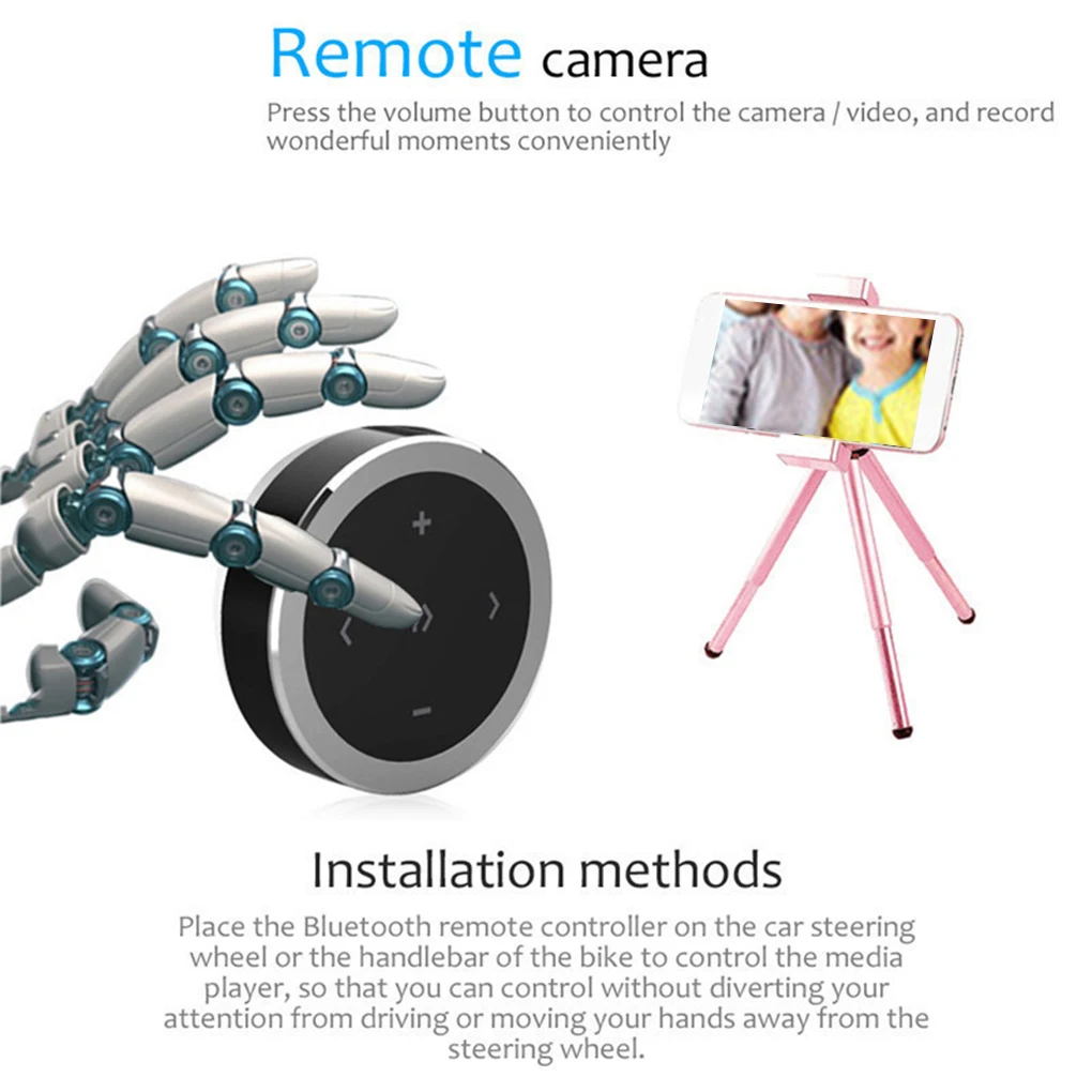 

Замена для Android IOS беспроводной Bluetooth медиаплеер на руль дистанционное управление воспроизведение музыки