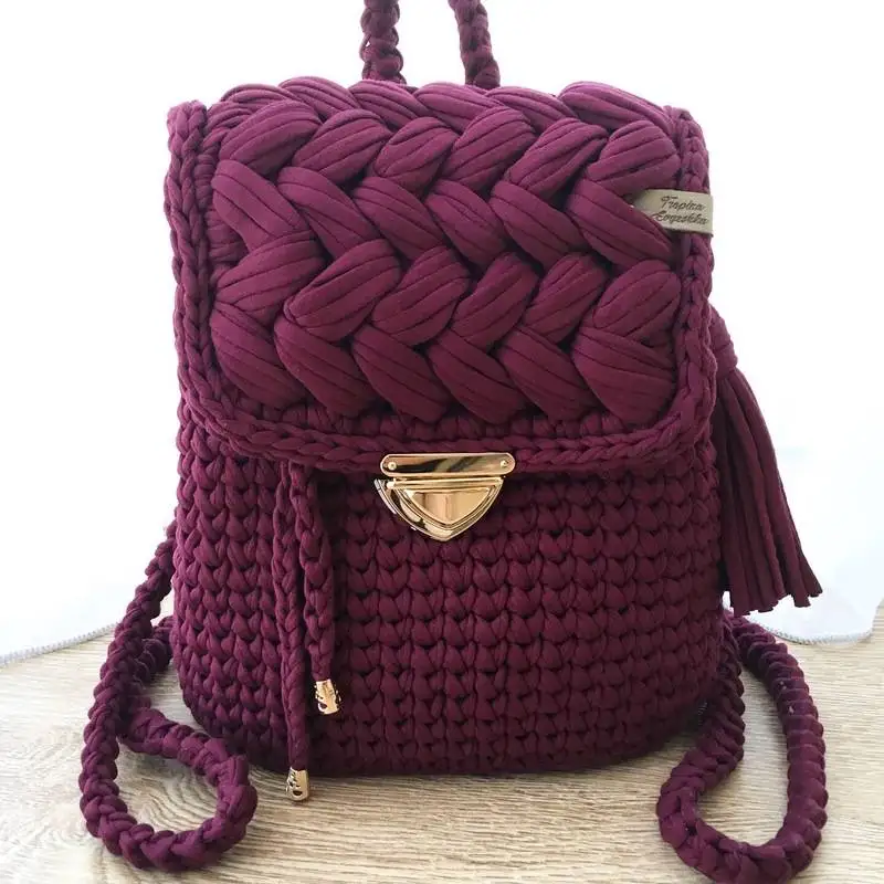 Трикотажная пряжа Бисквит цвет Марсала длина 100м. 100% хлопок |