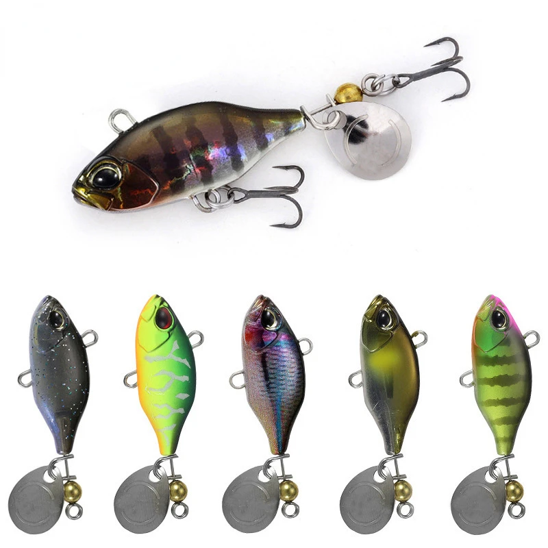

New Arrival 1PCS 3.5cm 7g Metal VIB Fishing Lure Spinner Sinking Rotating Spoon Pin Crankbait Sequins Baits Fishing Tackle