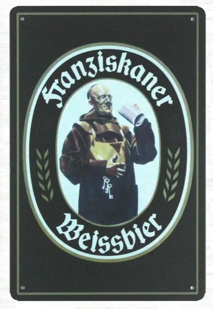 

Металлические знаки Franziskaner Weissbier Германия пиво френсканский монах