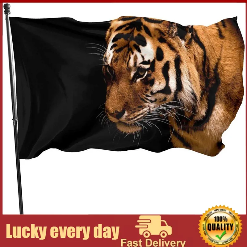 

Flags ft Polyester Light Flag with Vivid Color with Two Metal Grommets Durable Colorfast Banner Tiger for Indoor Outdoor Decor