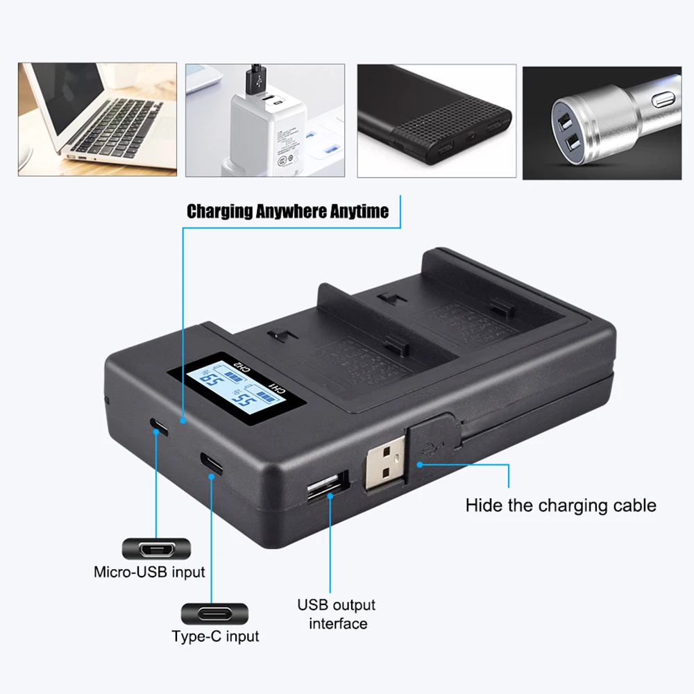 CITYORK 7200mAh NP-F980 NPF960 Аккумулятор для камеры + ЖК USB зарядное устройство Sony NP-F970 HVR-HD1000
