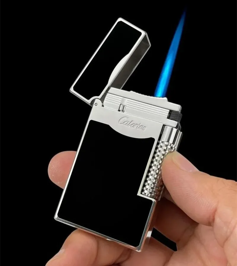 Фото Зажигалка Calories Double Fire Sound Lighter Caibei, надувная, ветрозащитная, прямого пламени, высококачественная, оригинальная, с двойным переключением пламени, подарочная. №3