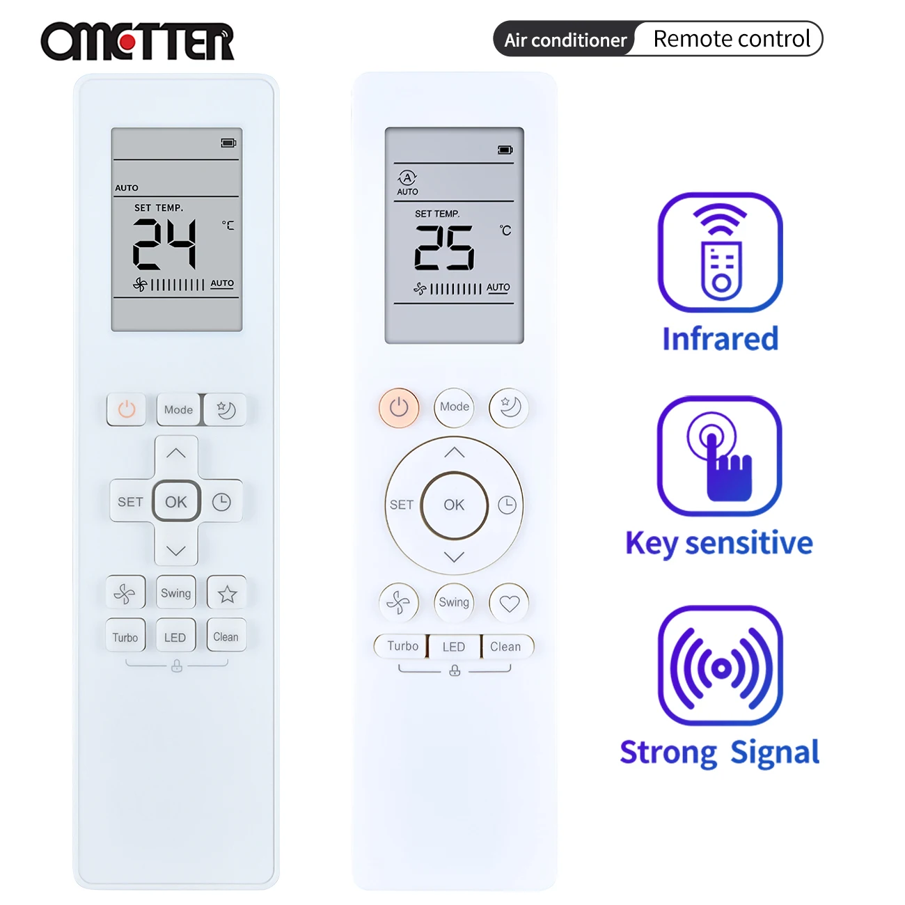 

RG10B(B)/BGEF RG10B-B-BGEF Replaced Remote Control Fit for Midea AC Air Conditioner