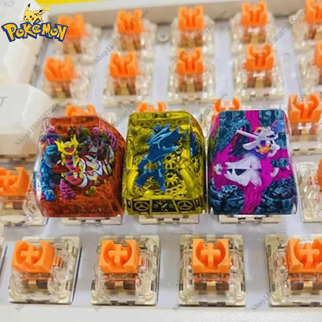 Колпачки для клавиш Pokemon Dialga Palkia Legendary Bird Arceus прозрачный стереоскопический