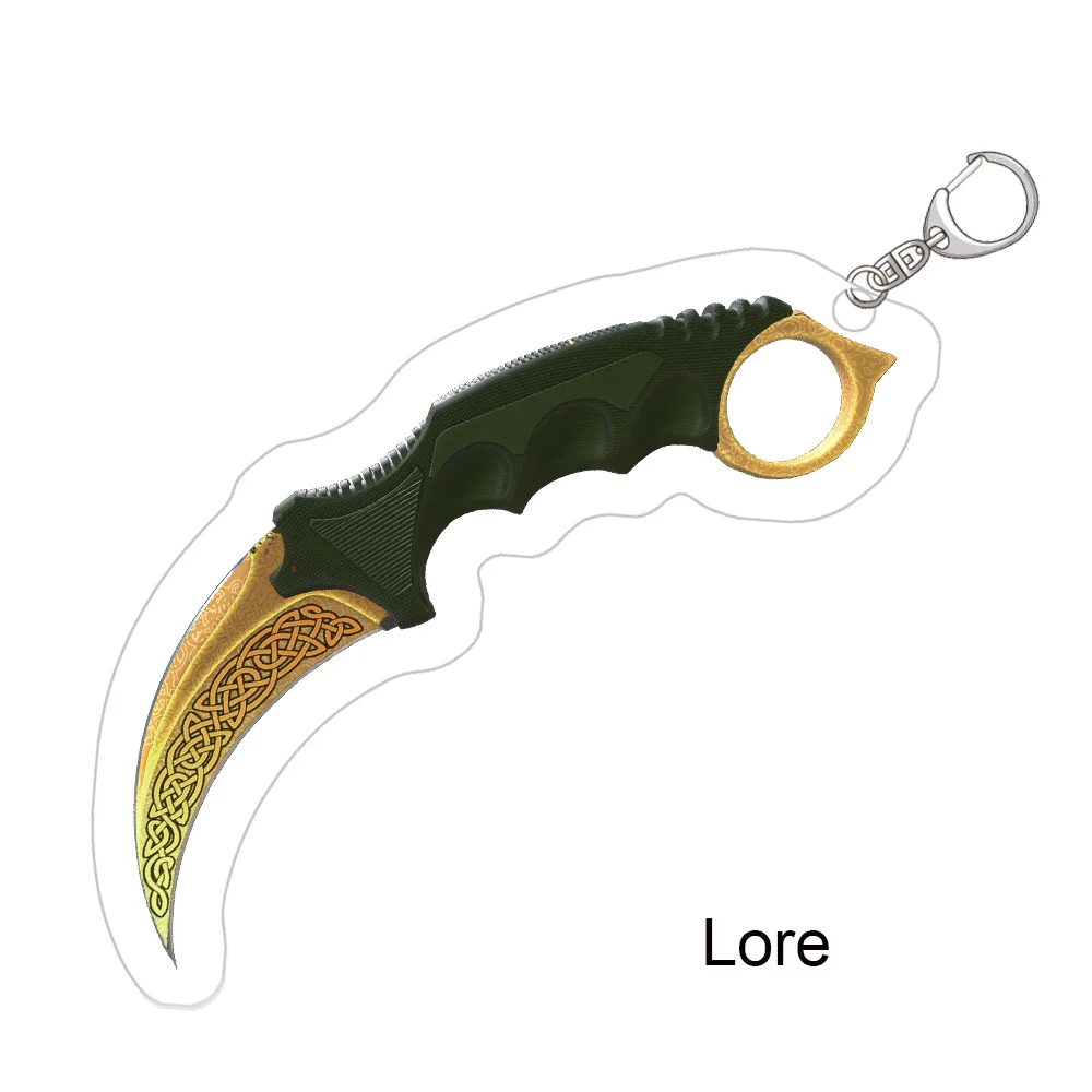 CS2 CS GO Karambit брелок для ключей, игровой реквизит Gamma Doppler, автотроник, высококачественный акриловый кулон, индивидуальный подарок на праздник (art.: 3920c8ec6fb30) - 3920c8ec6fb30