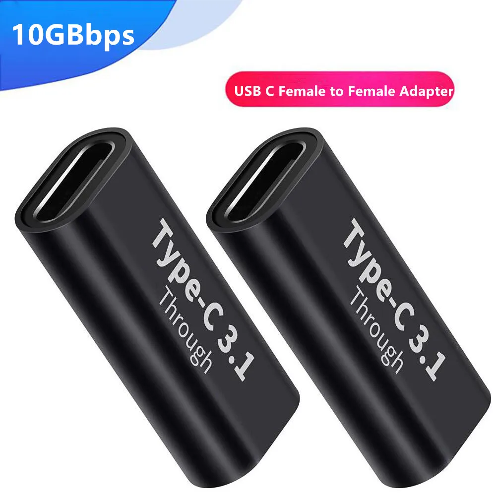 Адаптер «Мама-мама» USB C (2 шт.), поддерживает быструю зарядку и расширение передачи данных, скорость передачи данных до 10 Гбит/с…