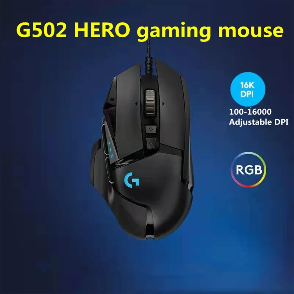 

Профессиональная игровая мышь G502 HERO, 16000DPI, игровая программируемая мышь, регулируемая синхронизация светильник для геймеров