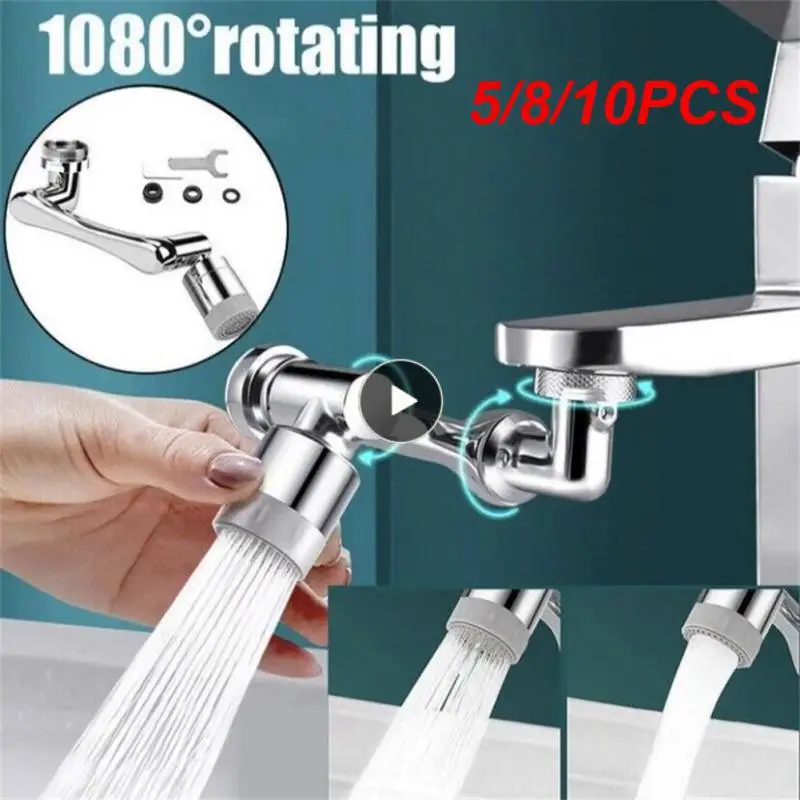 

5/8/10PCS 1080degree Rotation Water Tap Nozzle Robotic Arm Plastic Faucet Extender Anti Splash Splash Filter