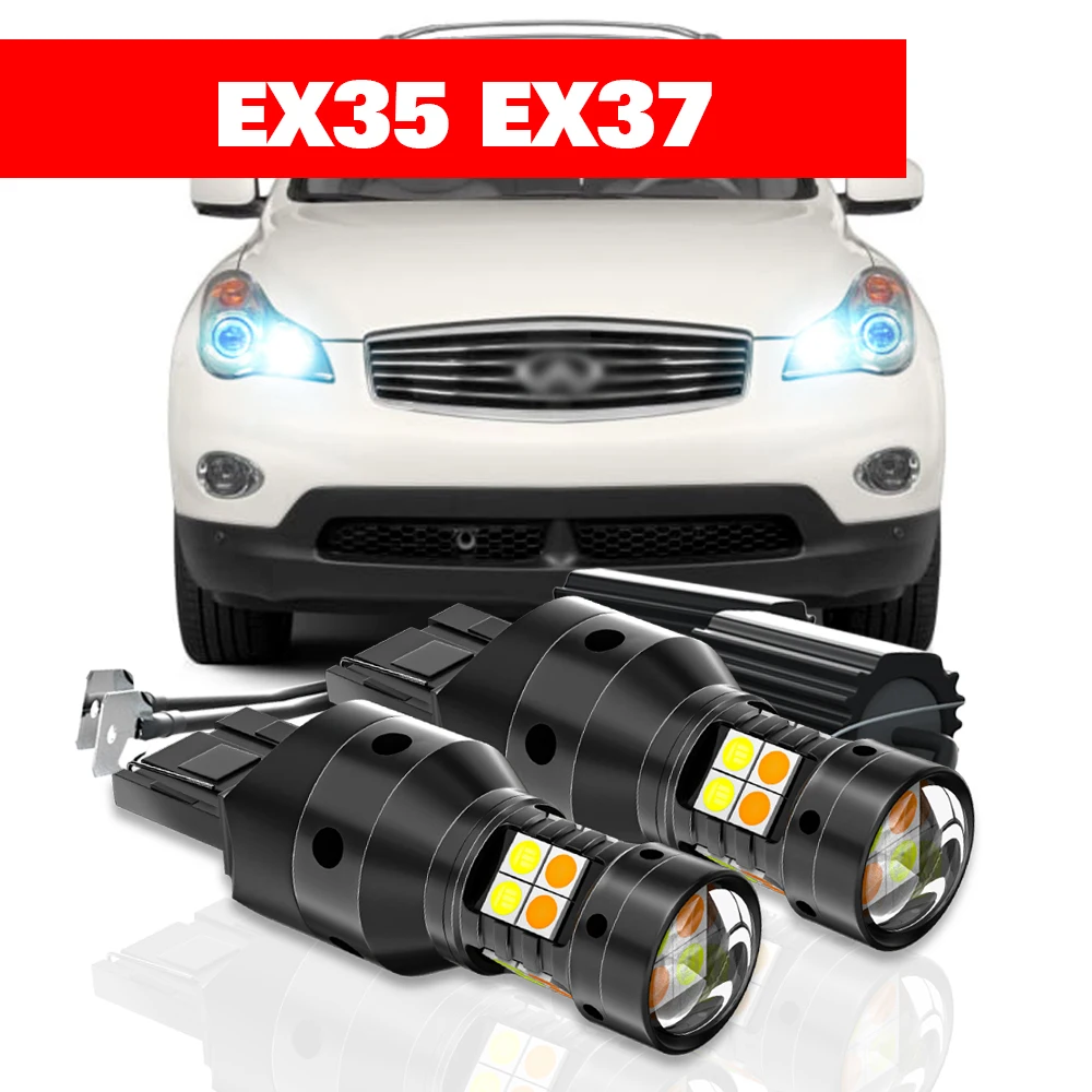 

For Infiniti EX35 EX37 2008-2014 Accessories 2pcs LED Dual Mode Turn Signal+Daytime Running Light DRL 2009 2010 2011 2012 2013