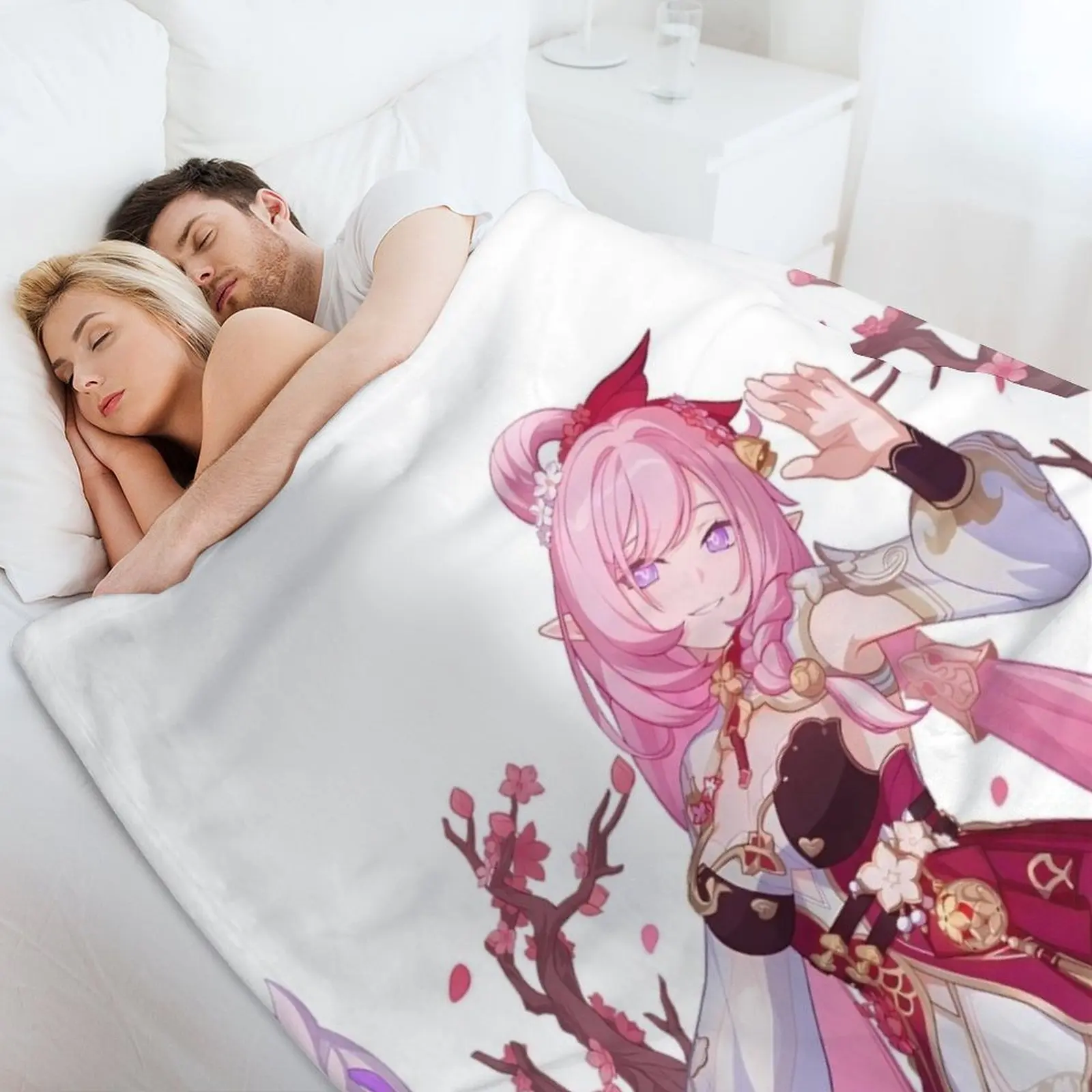 Honkai Impact 3rd Elysia Herrscher of Human Ego Персиковое весеннее одеяло в клетку на диване одеяла