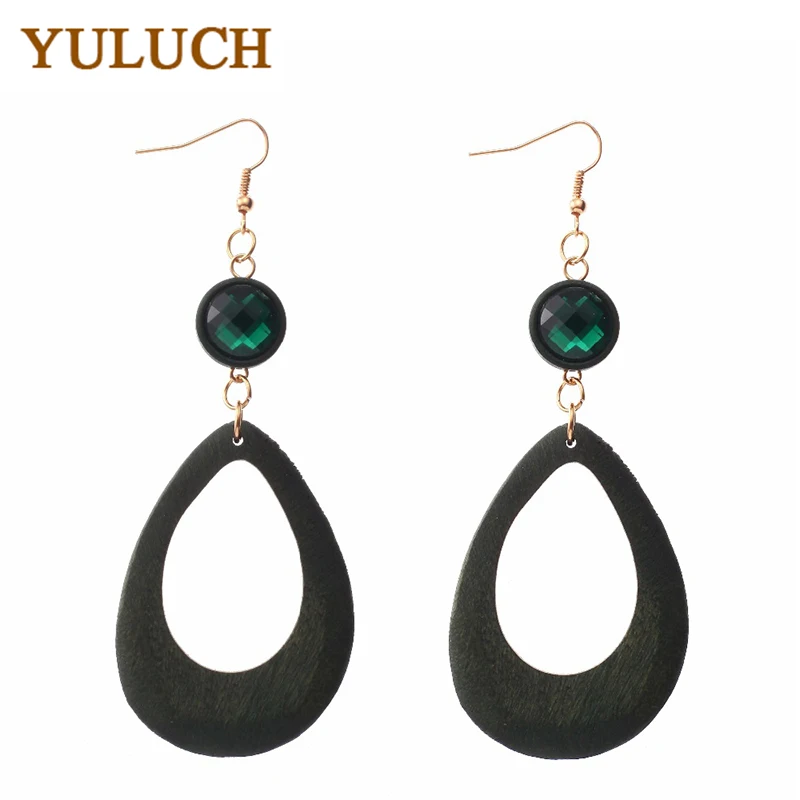 

Fashion Vintage Women Cat Eye Stone Water Drop Shape Dangle Earrings Female Unique Statement Elegant Boutique Jewelry Earrings