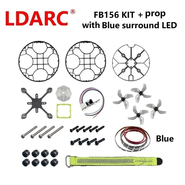 LDARC FB156 Soccer frame kit + 4x prop + Red LED Light Strip