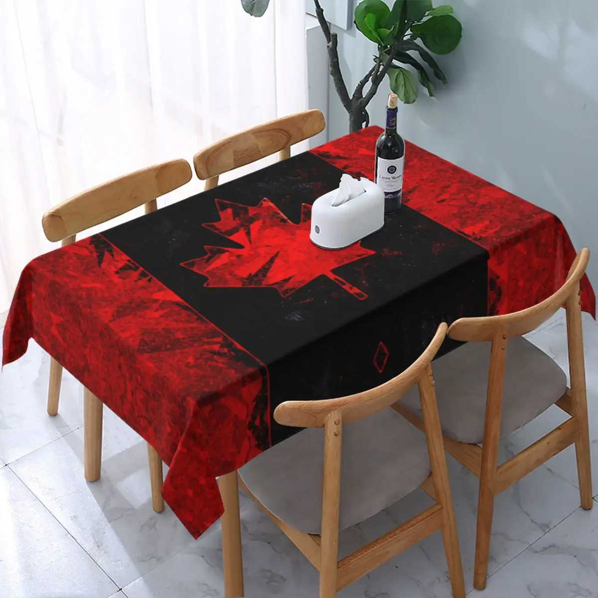 

Прямоугольная Водонепроницаемая скатерть 45-50 дюймов с канадским флагом